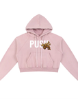Teddy Slam Snow Washed Cropped Hoodie ODMPOD