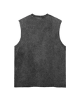Snow Washed Frayed Hem Tank Top ODMPOD