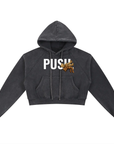 Teddy Slam Snow Washed Cropped Hoodie ODMPOD
