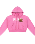 Teddy Slam Snow Washed Cropped Hoodie ODMPOD
