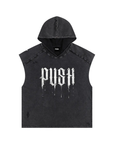 PUSH Snow Washed Hooded Tank Top ODMPOD