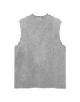 Snow Washed Frayed Hem Tank Top ODMPOD