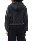 Teddy Slam Snow Washed Cropped Hoodie ODMPOD