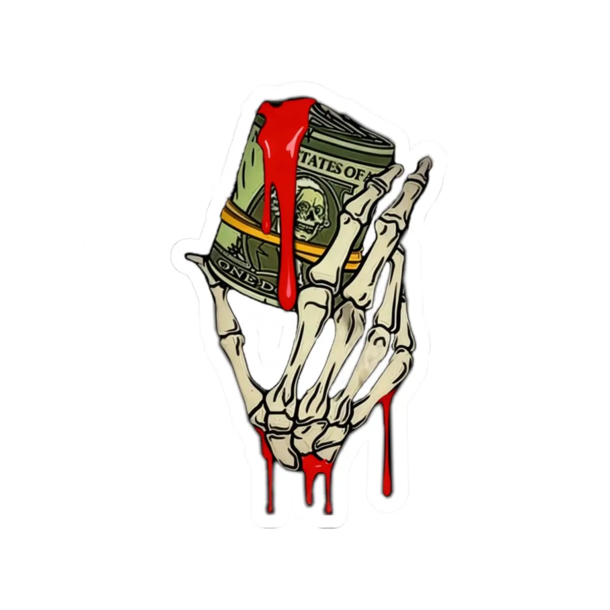 PUSH Blood Money Stickers Printify