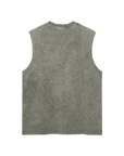 Snow Washed Frayed Hem Tank Top ODMPOD