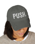 Distressed Dad PUSH Hat (Embroidery) Printify