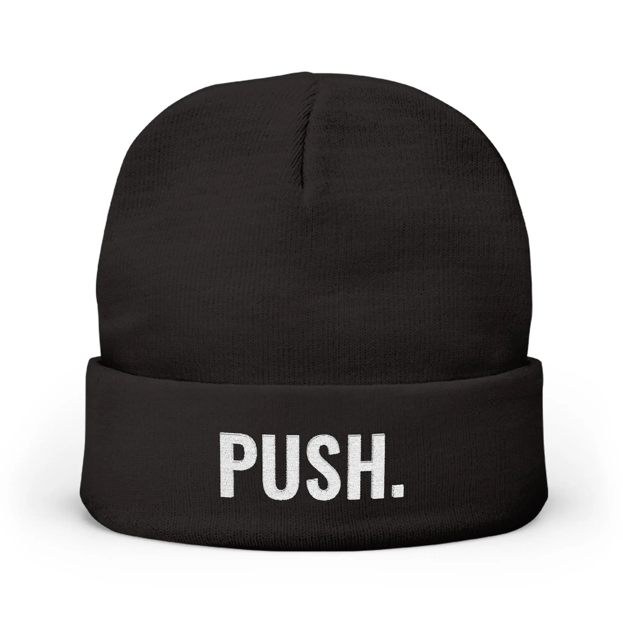 PUSH Knit Beanie (Embroidery) - PUSH.
