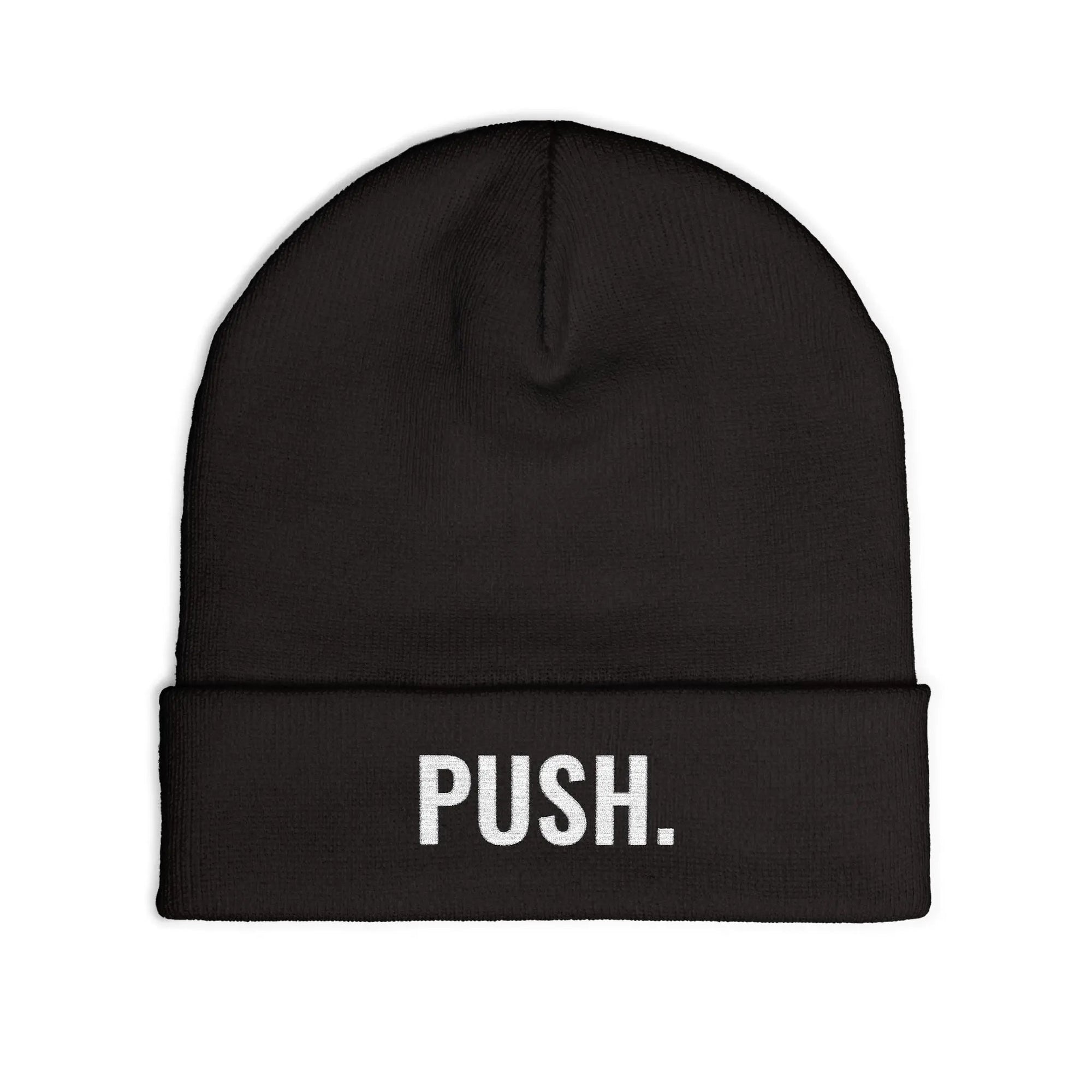 PUSH Knit Beanie (Embroidery) - PUSH.