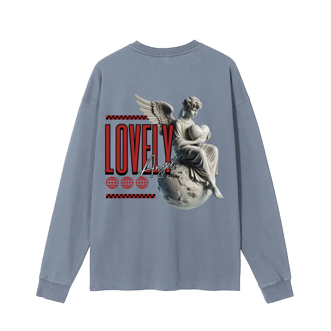 LOVELY, Vintage Washed Long Sleeve T-Shirt ODMPOD