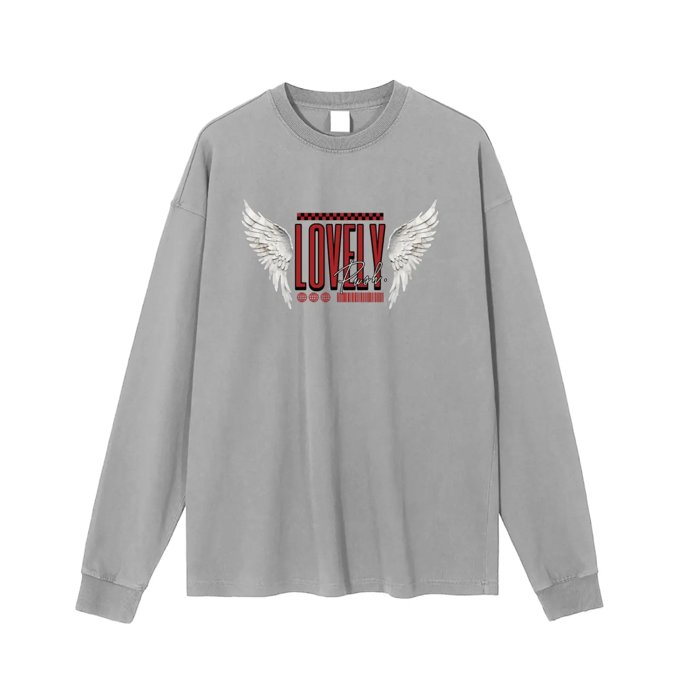 LOVELY, Vintage Washed Long Sleeve T-Shirt ODMPOD