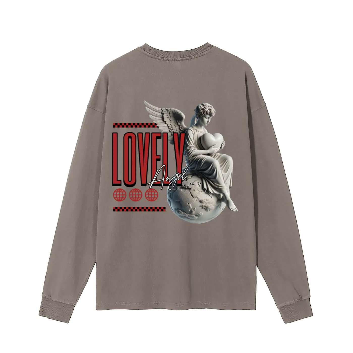 LOVELY, Vintage Washed Long Sleeve T-Shirt ODMPOD