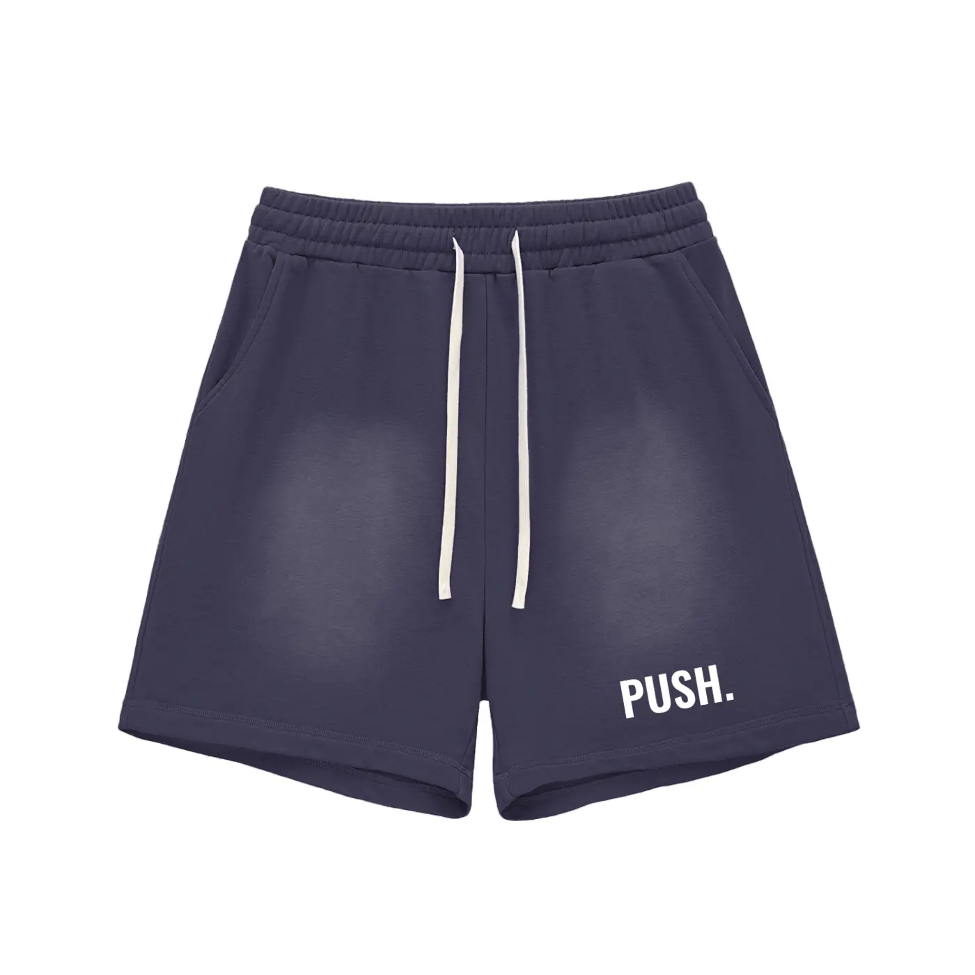 PUSH Sun Fade Raw Edge Cotton Shorts ODMPOD