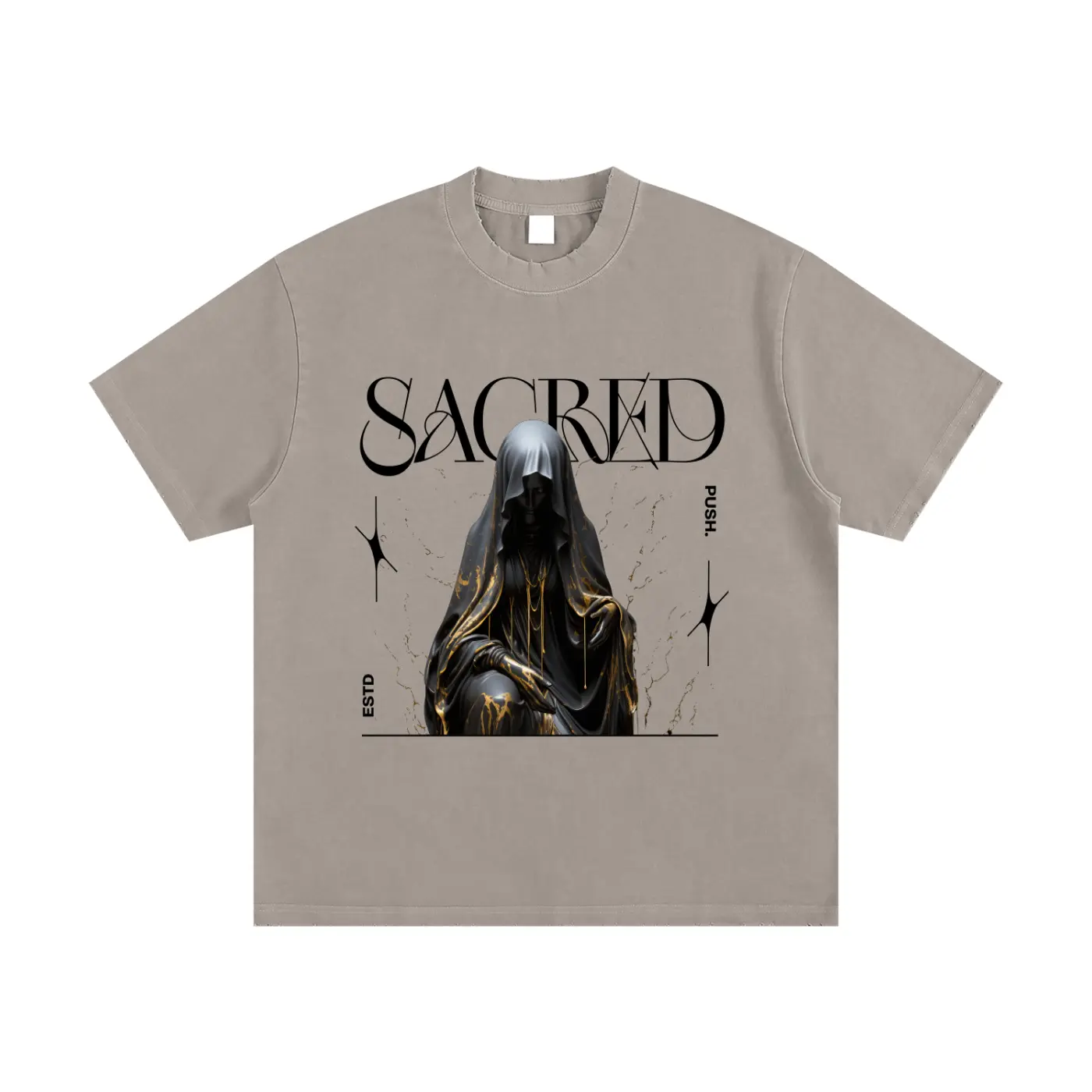 SACRED Vintage Washed Frayed T-Shirt ODMPOD