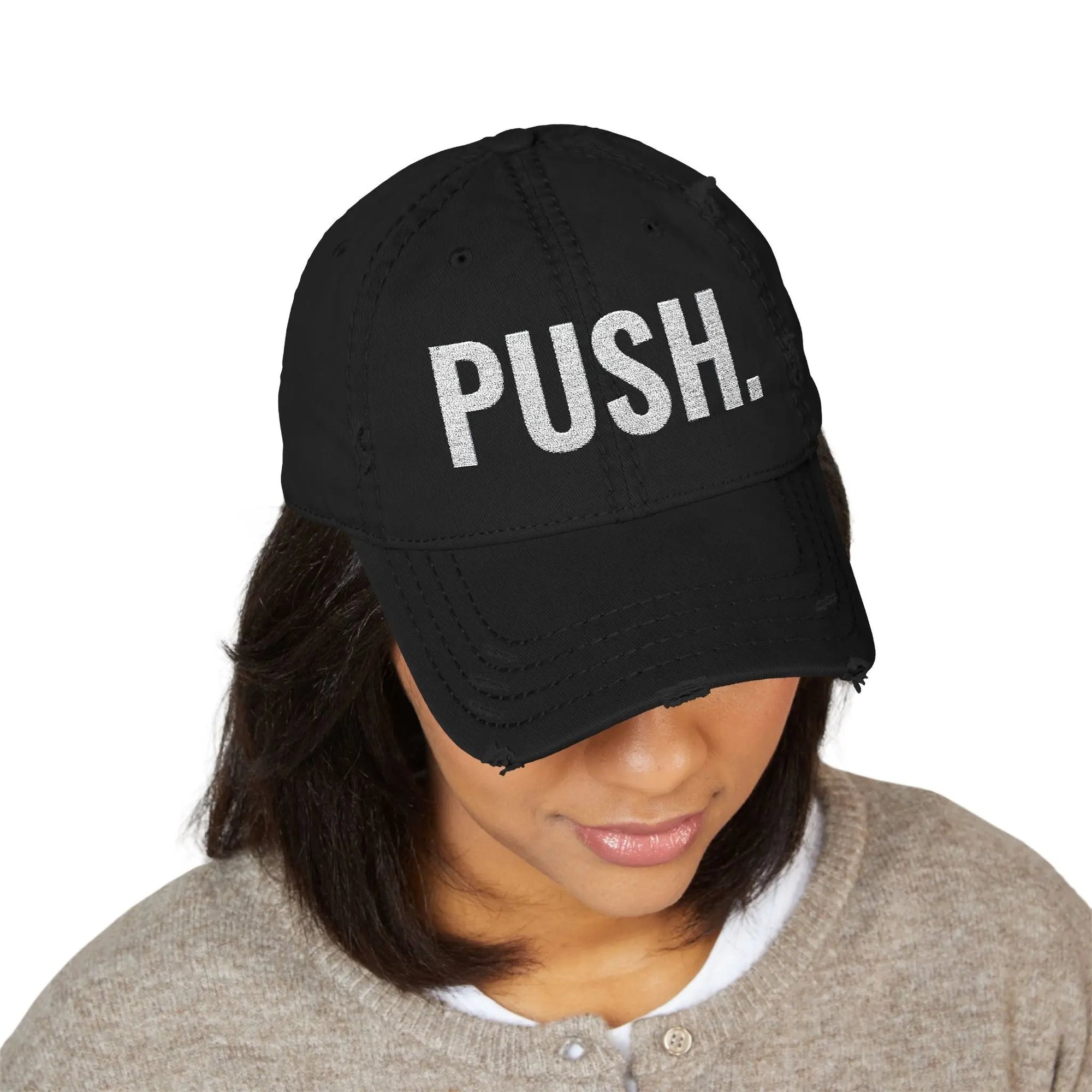 Distressed Dad PUSH Hat (Embroidery) Printify