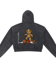 Teddy Slam Snow Washed Cropped Hoodie ODMPOD