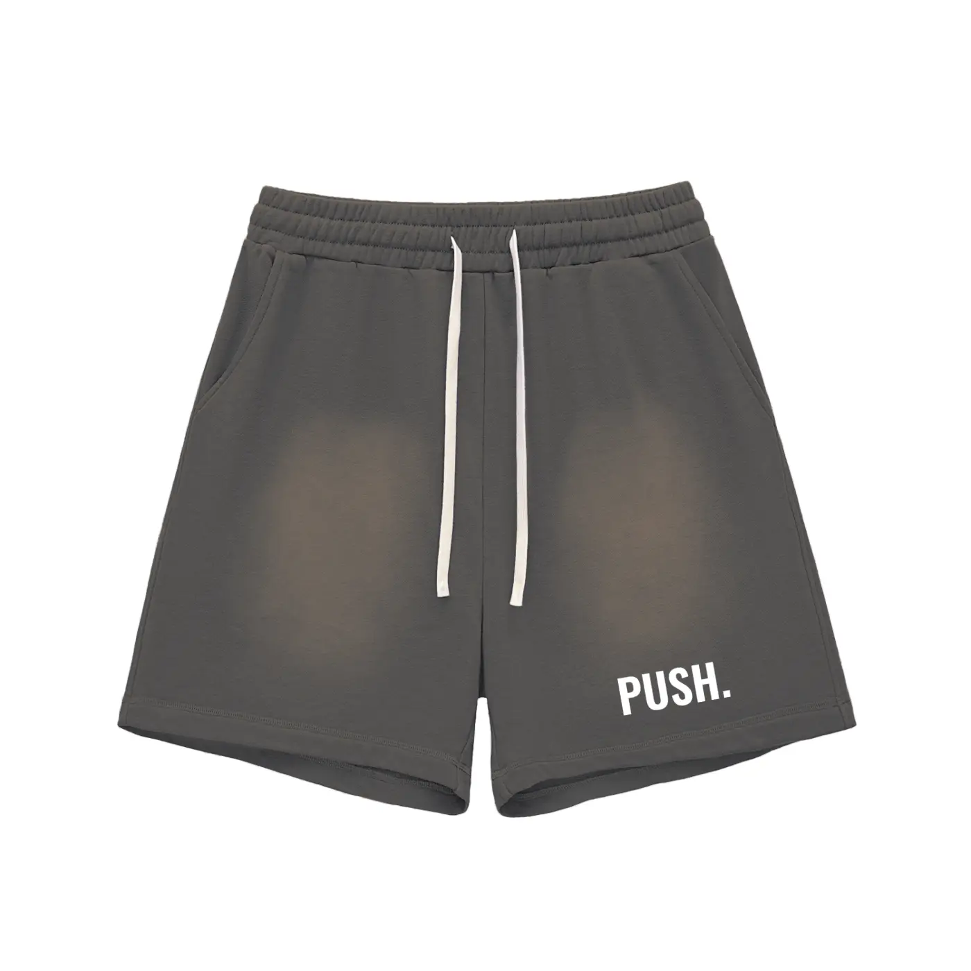 PUSH Sun Fade Raw Edge Cotton Shorts ODMPOD