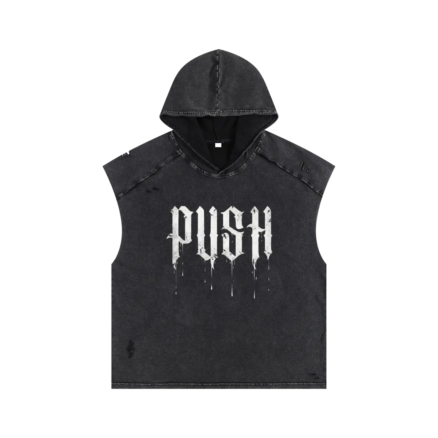 PUSH Snow Washed Hooded Tank Top ODMPOD