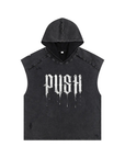 PUSH Snow Washed Hooded Tank Top ODMPOD