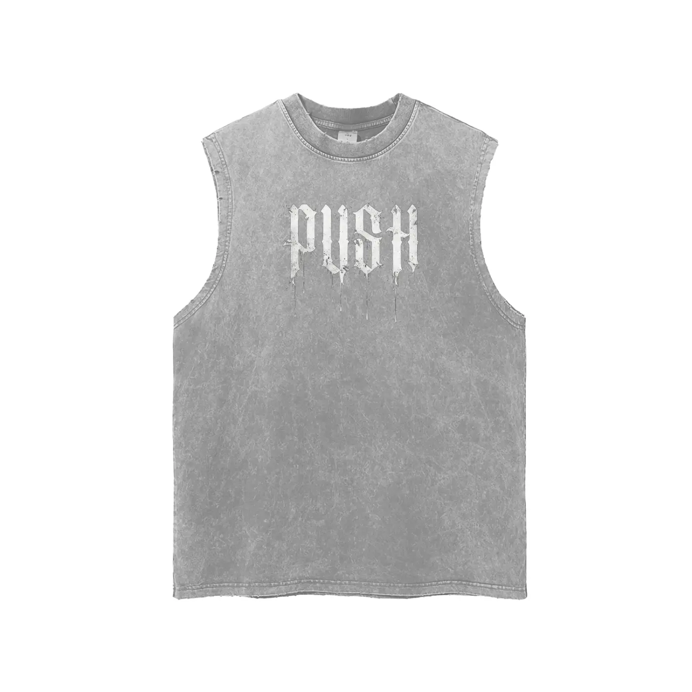 Snow Washed Frayed Hem Tank Top ODMPOD