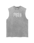 Snow Washed Frayed Hem Tank Top ODMPOD