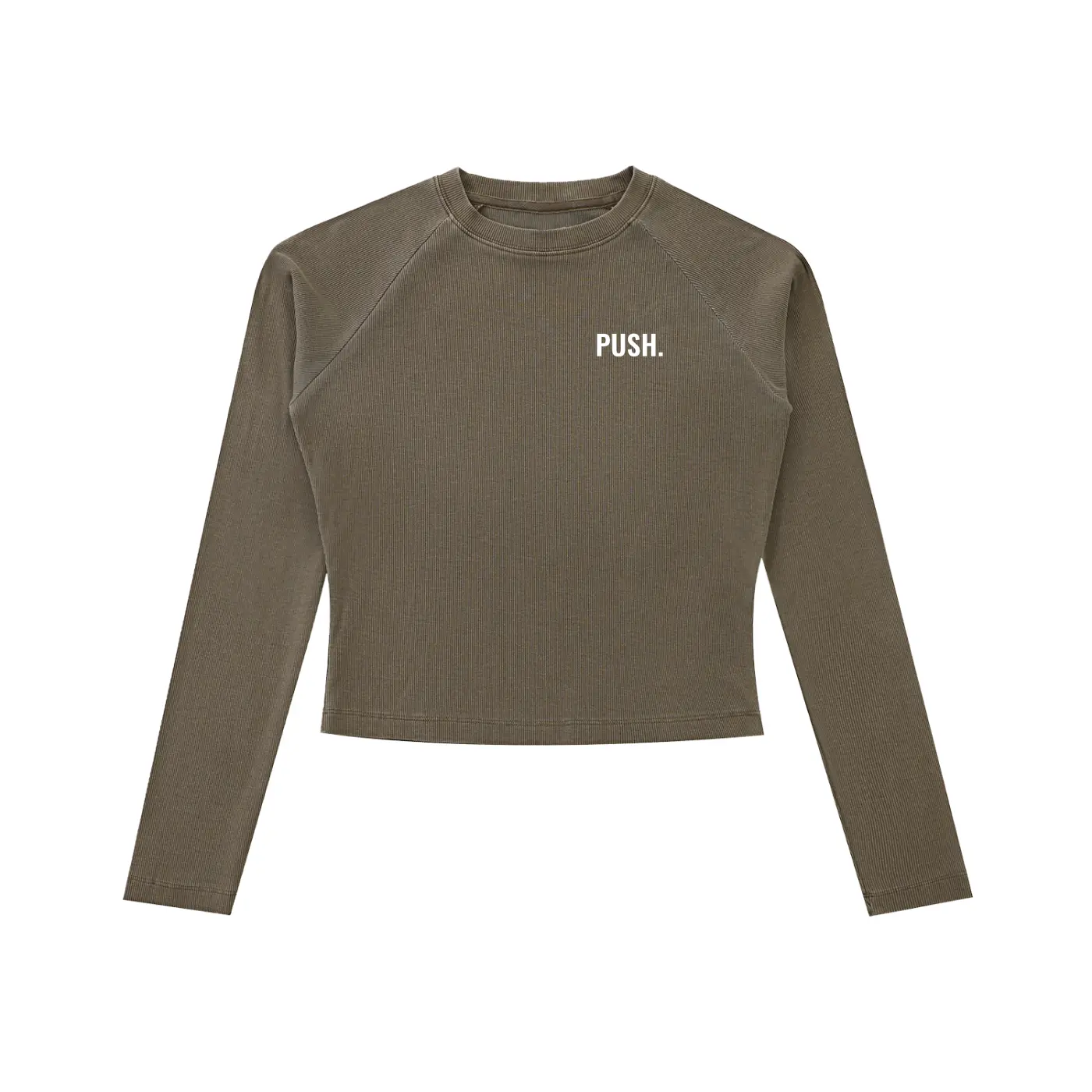 PUSH Raglan Long Sleeve Slim T-Shirt ODMPOD