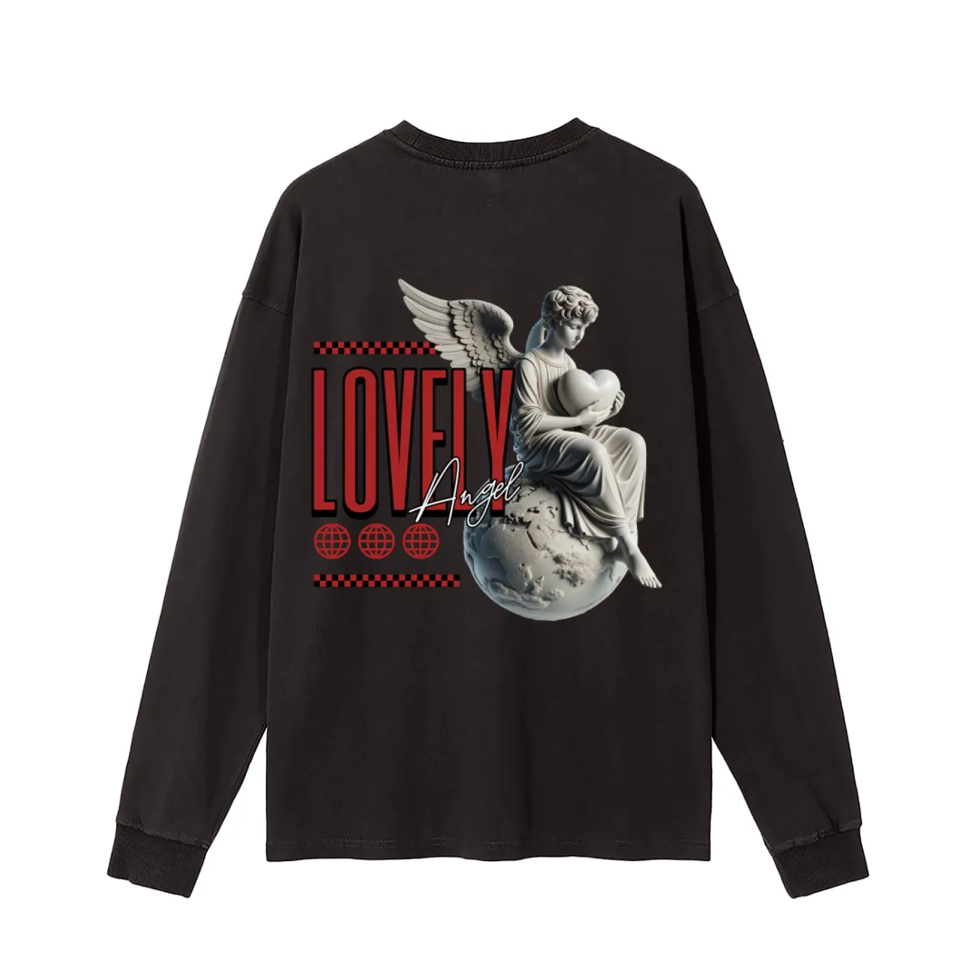 LOVELY, Vintage Washed Long Sleeve T-Shirt ODMPOD