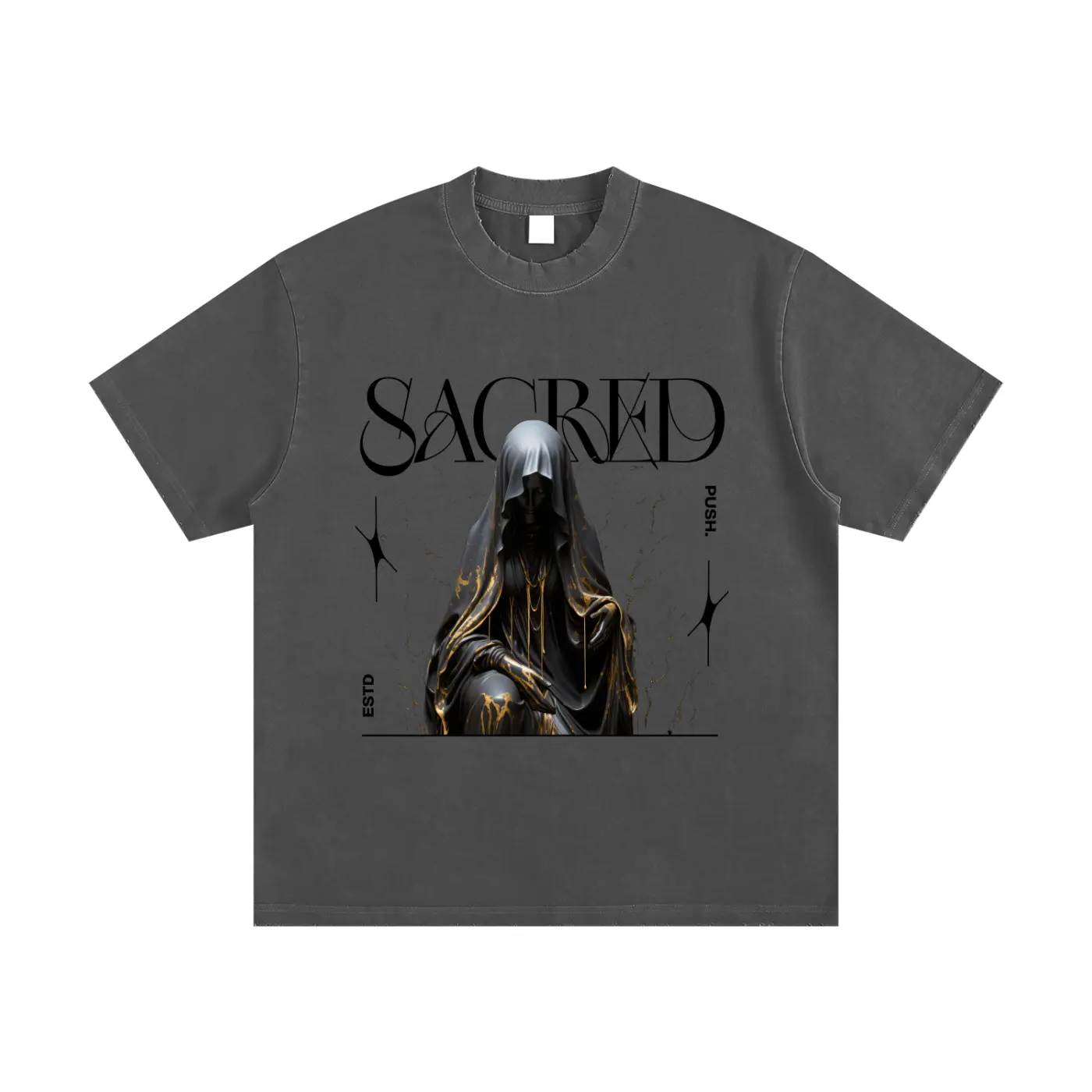 SACRED Vintage Washed Frayed T-Shirt ODMPOD