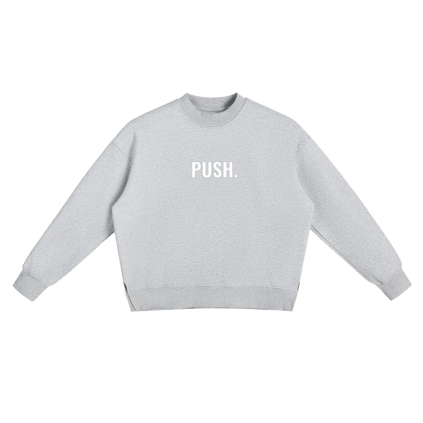 PUSH Fleece Side Slit Crewneck Sweatshirt ODMPOD
