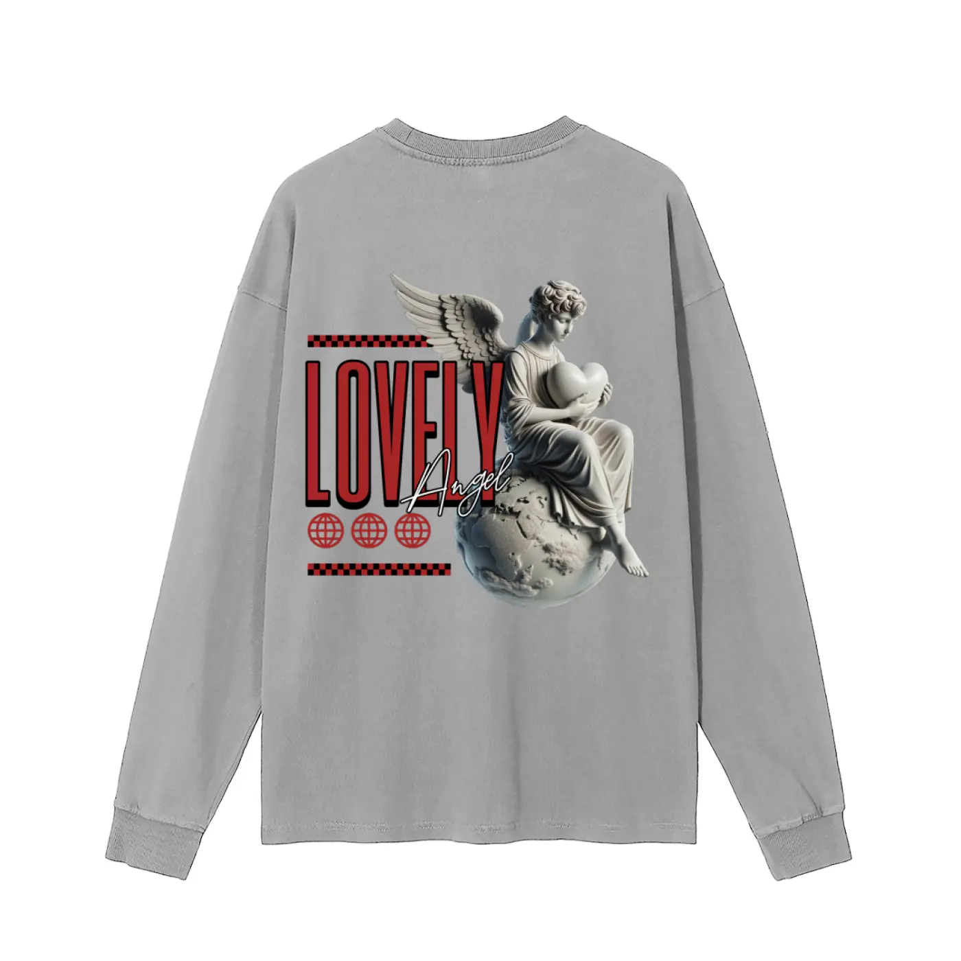 LOVELY, Vintage Washed Long Sleeve T-Shirt ODMPOD