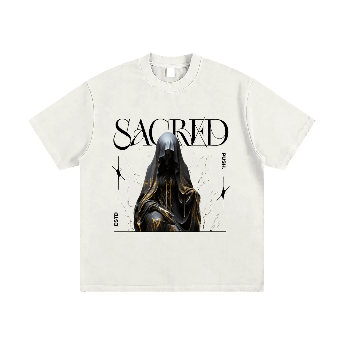 SACRED Vintage Washed Frayed T-Shirt ODMPOD