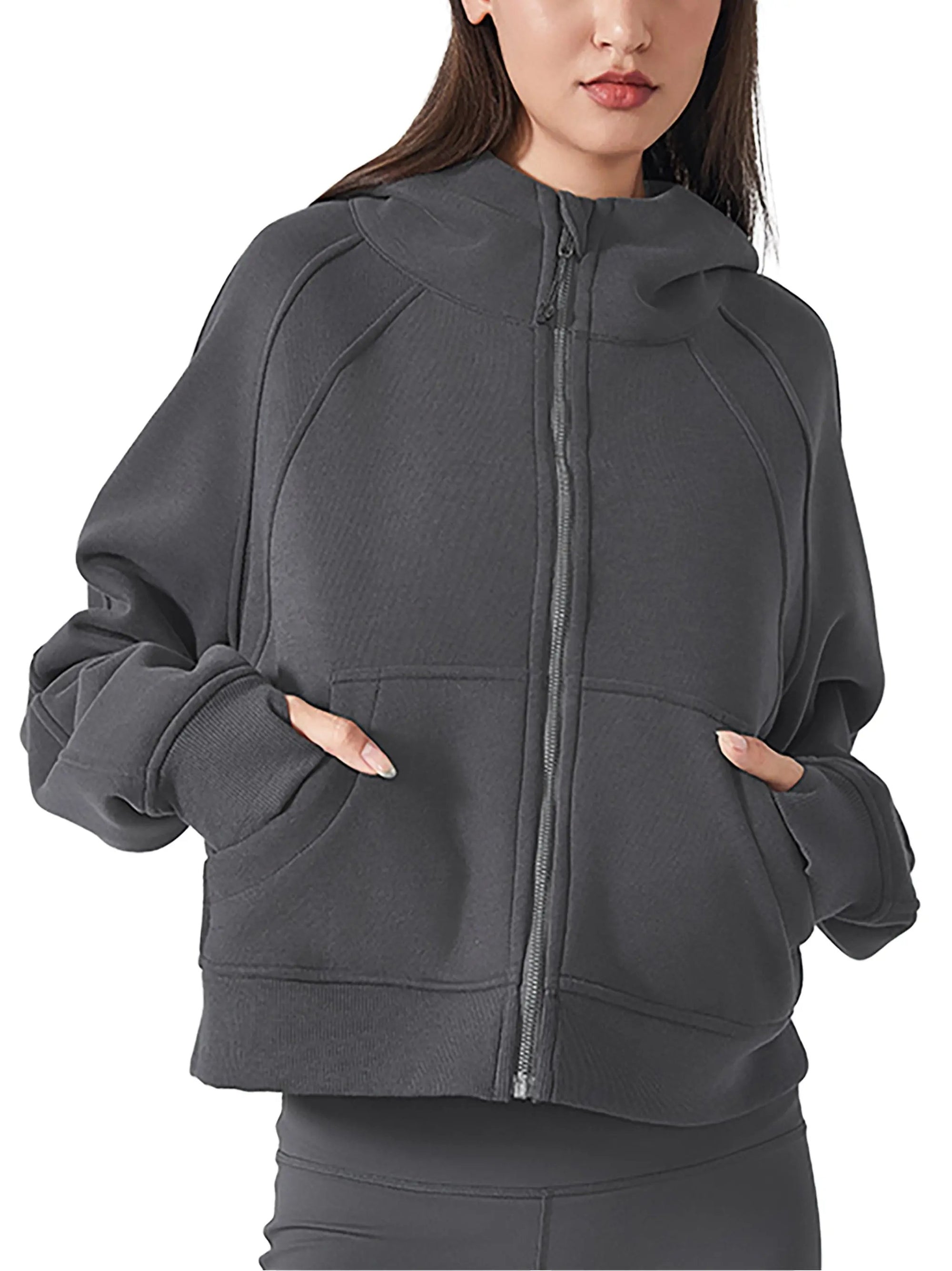 Cropped Zip-Through Hoodie ODMPOD
