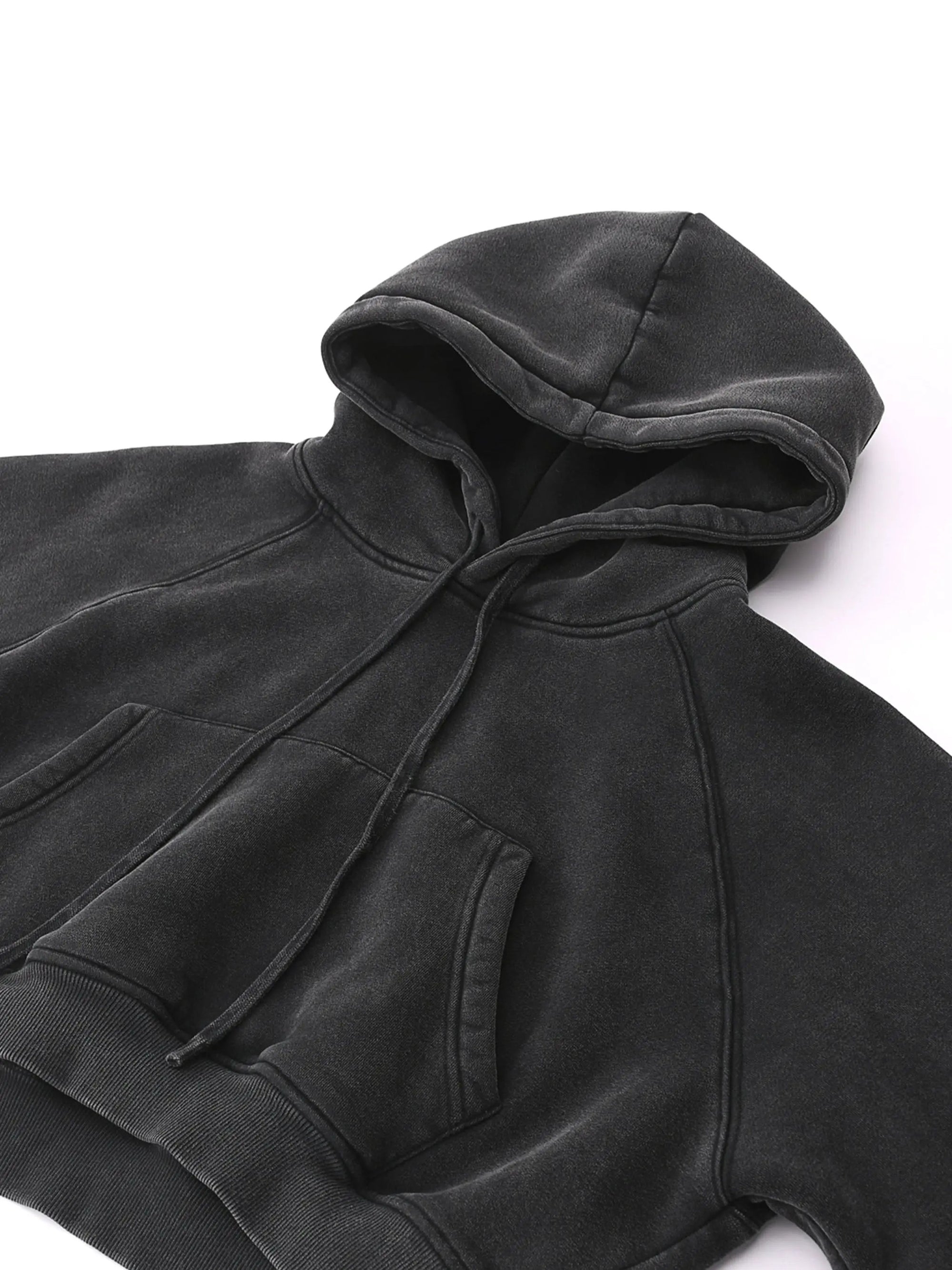 Teddy Slam Snow Washed Cropped Hoodie ODMPOD