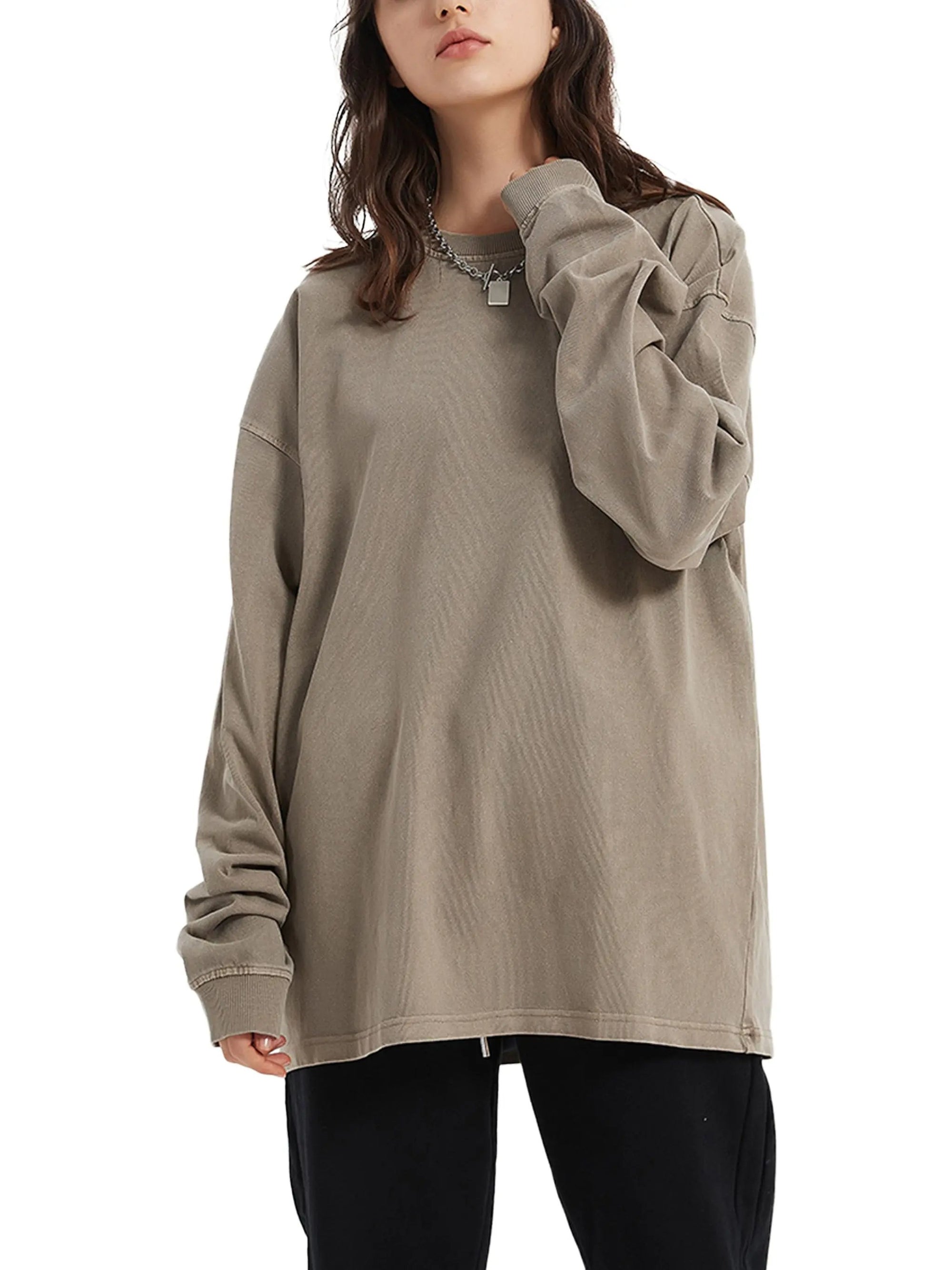 LOVELY, Vintage Washed Long Sleeve T-Shirt ODMPOD