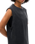 Snow Washed Frayed Hem Tank Top ODMPOD