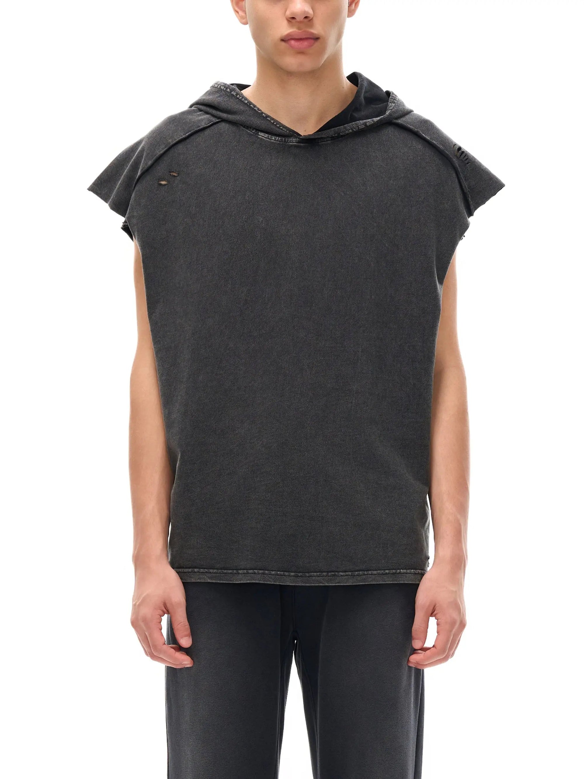 PUSH Snow Washed Hooded Tank Top ODMPOD