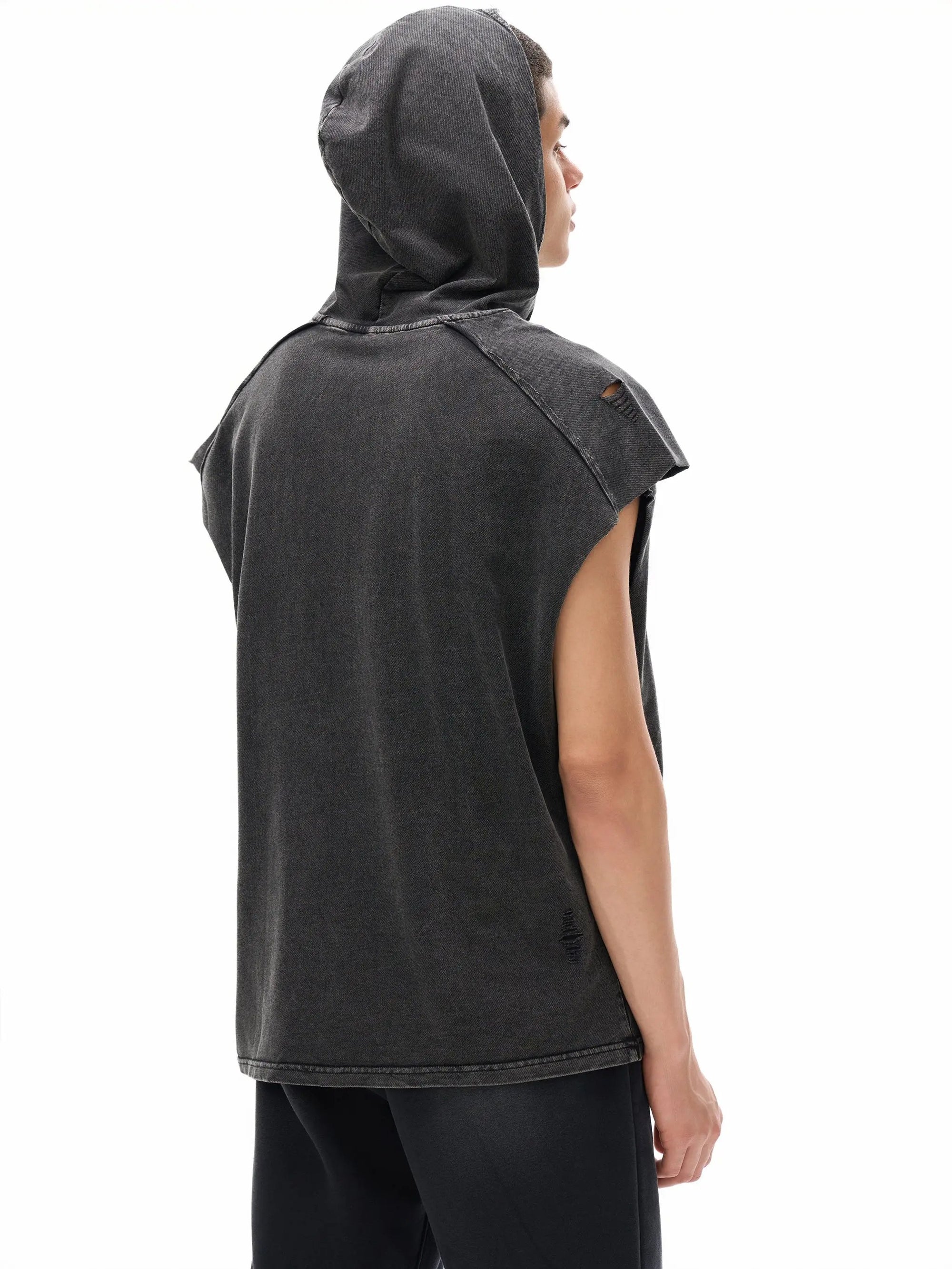 PUSH Snow Washed Hooded Tank Top ODMPOD